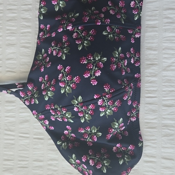 NWT*J CREW Topstitched scoopneck bikini top navy twilight berry womens 3X #BE725 - Picture 4 of 12